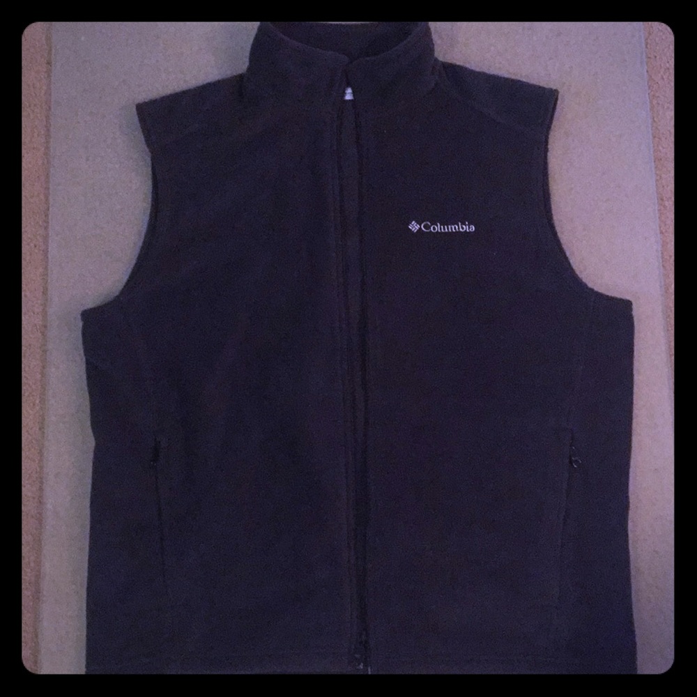 Black Columbia Fleece Zip-up vest